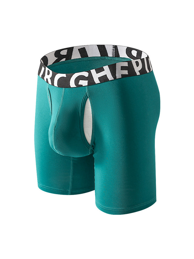 2 Pack Men's Long-Leg Anti-Chafing Performance Boxer Briefs | dmunderwear detail image 13