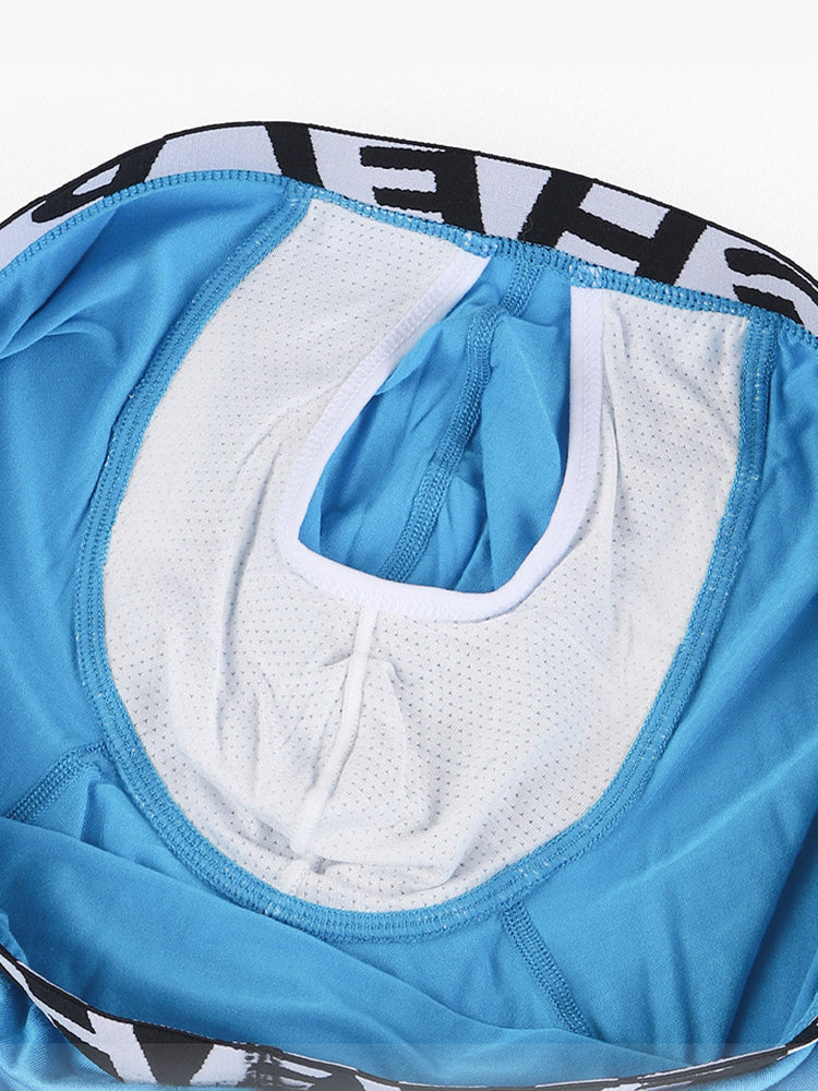 2 Pack Men's Long-Leg Anti-Chafing Performance Boxer Briefs | dmunderwear detail image 3