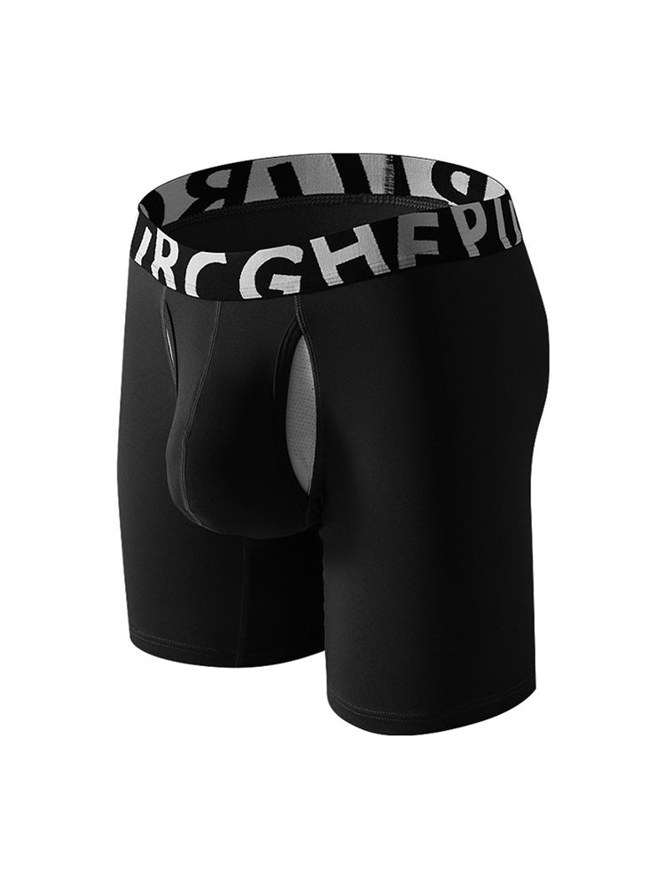 2 Pack Men's Long-Leg Anti-Chafing Performance Boxer Briefs | dmunderwear detail image 9