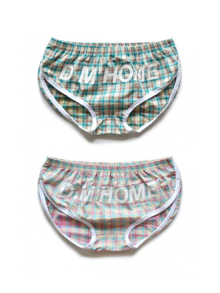 2 Pack Men's Loose Aloha Cotton Plaid Home Pants | dmunderwear detail image 14