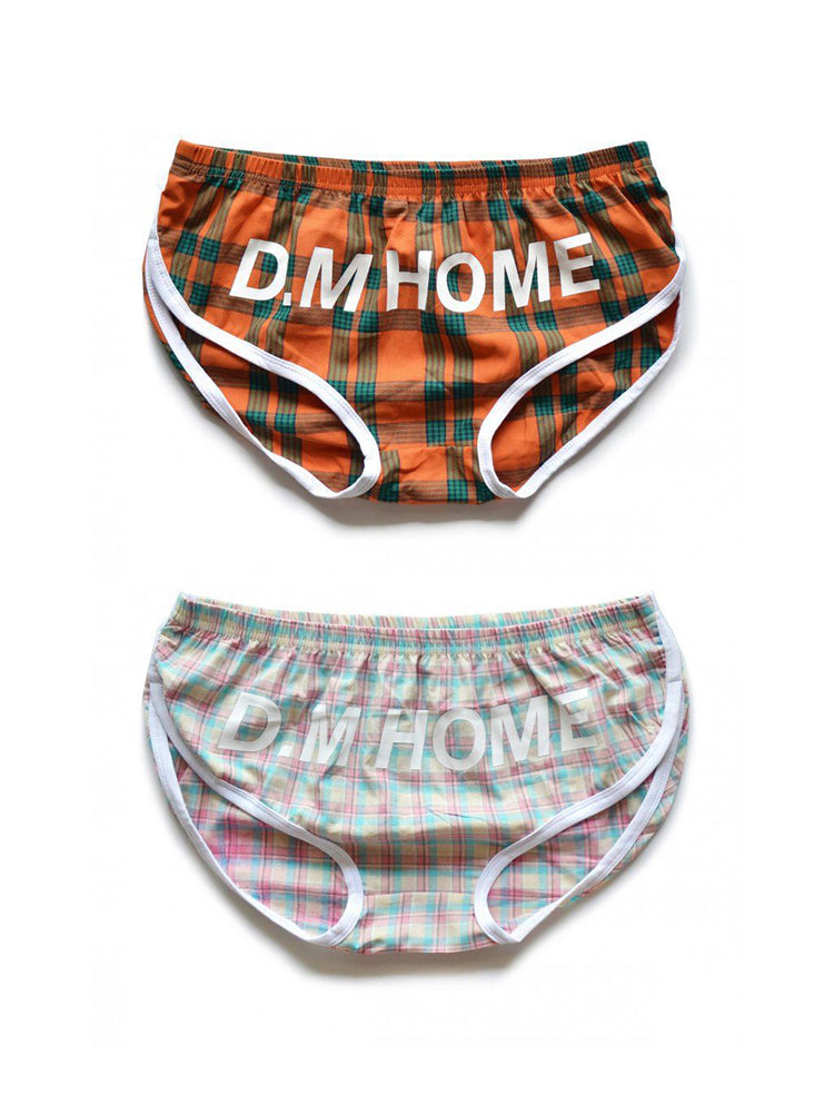 2 Pack Men's Loose Aloha Cotton Plaid Home Pants | dmunderwear detail image 8