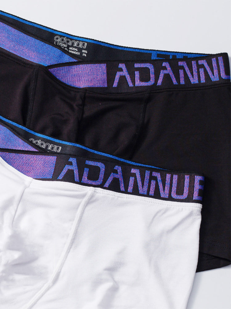 2-pack Men's Loose Blue Classic Boxer Briefs | dmunderwear detail image 10