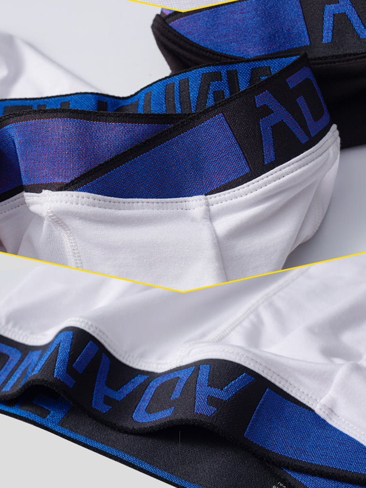2-pack Men's Loose Blue Classic Boxer Briefs | dmunderwear detail image 11