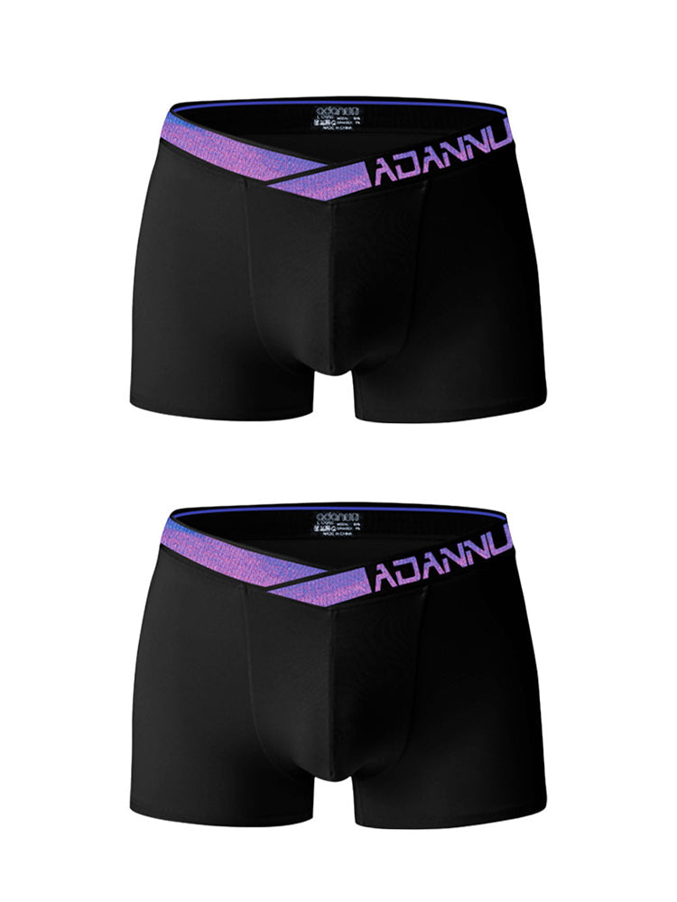 2-pack Men's Loose Blue Classic Boxer Briefs | dmunderwear detail image 12
