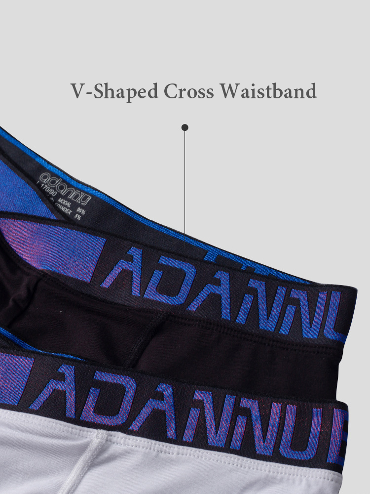 2-pack Men's Loose Blue Classic Boxer Briefs | dmunderwear detail image 6