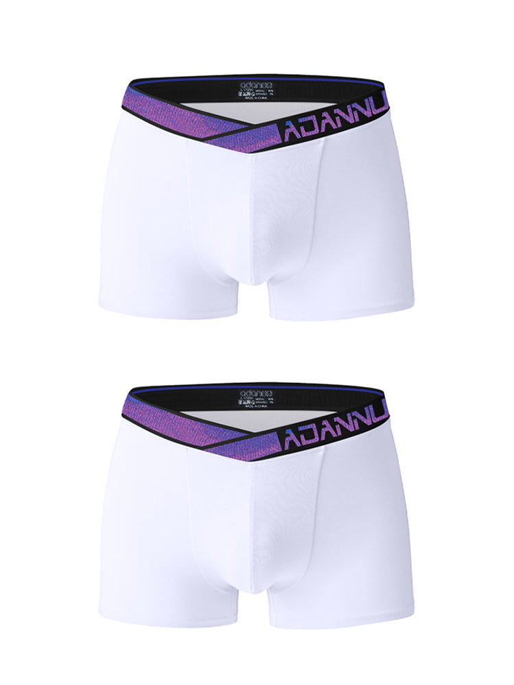 2-pack Men's Loose Blue Classic Boxer Briefs | dmunderwear detail image 8