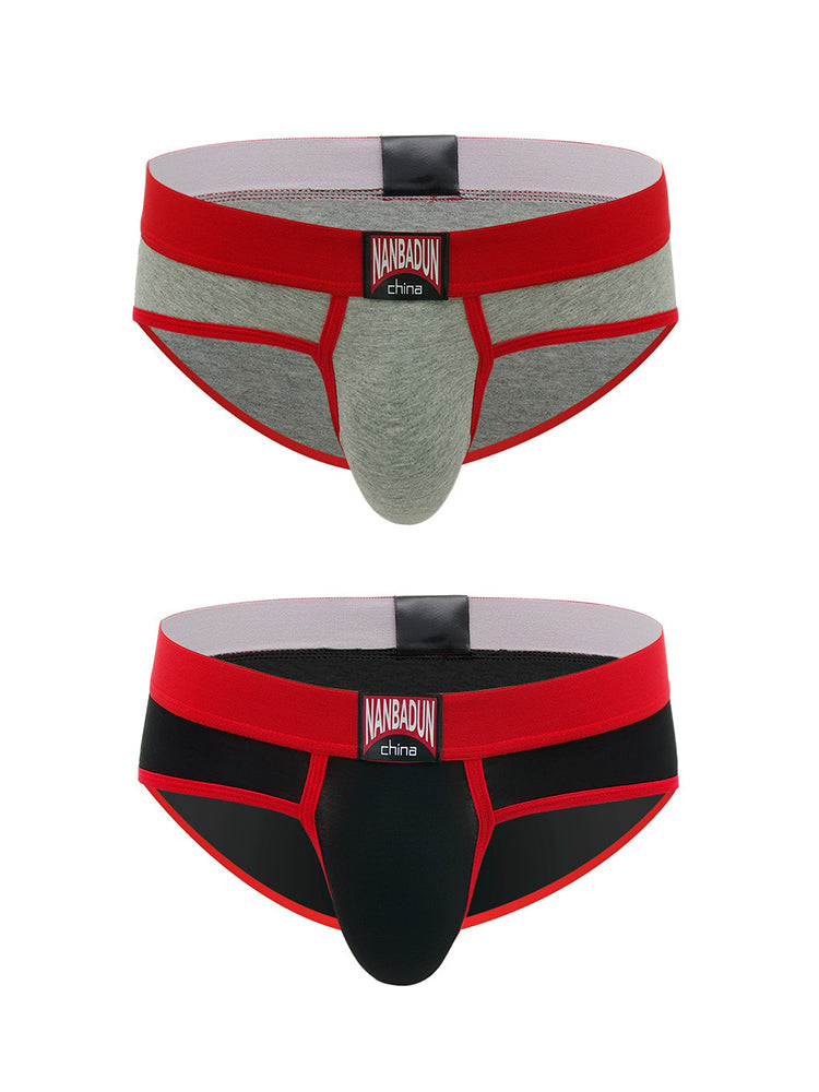 2-pack Men's Loose Cotton Sports Briefs | dmunderwear detail image 11