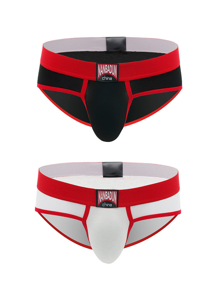 2-pack Men's Loose Cotton Sports Briefs | dmunderwear detail image 2