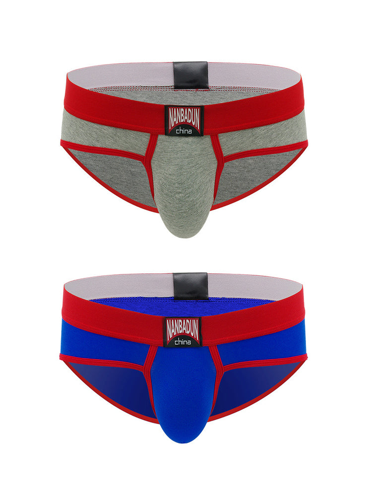 2-pack Men's Loose Cotton Sports Briefs | dmunderwear detail image 7