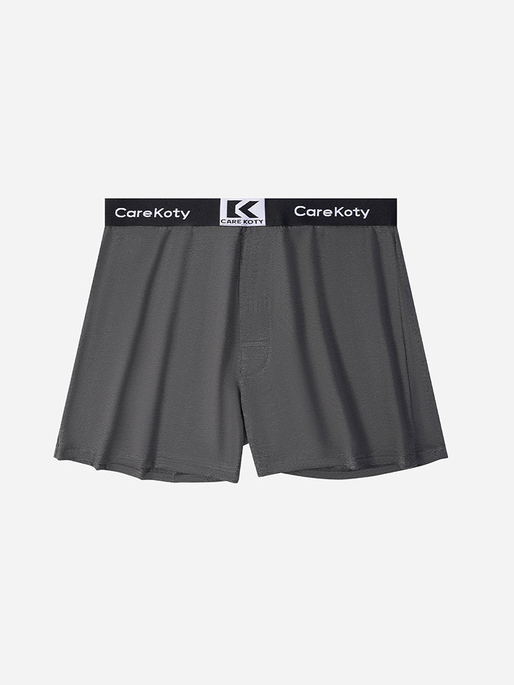 2 Pack Men's Loose-Fit Cotton Comfort Seamless Boxer Shorts | dmunderwear