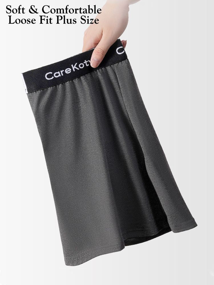 2 Pack Men's Loose-Fit Cotton Comfort Seamless Boxer Shorts | dmunderwear detail image 11