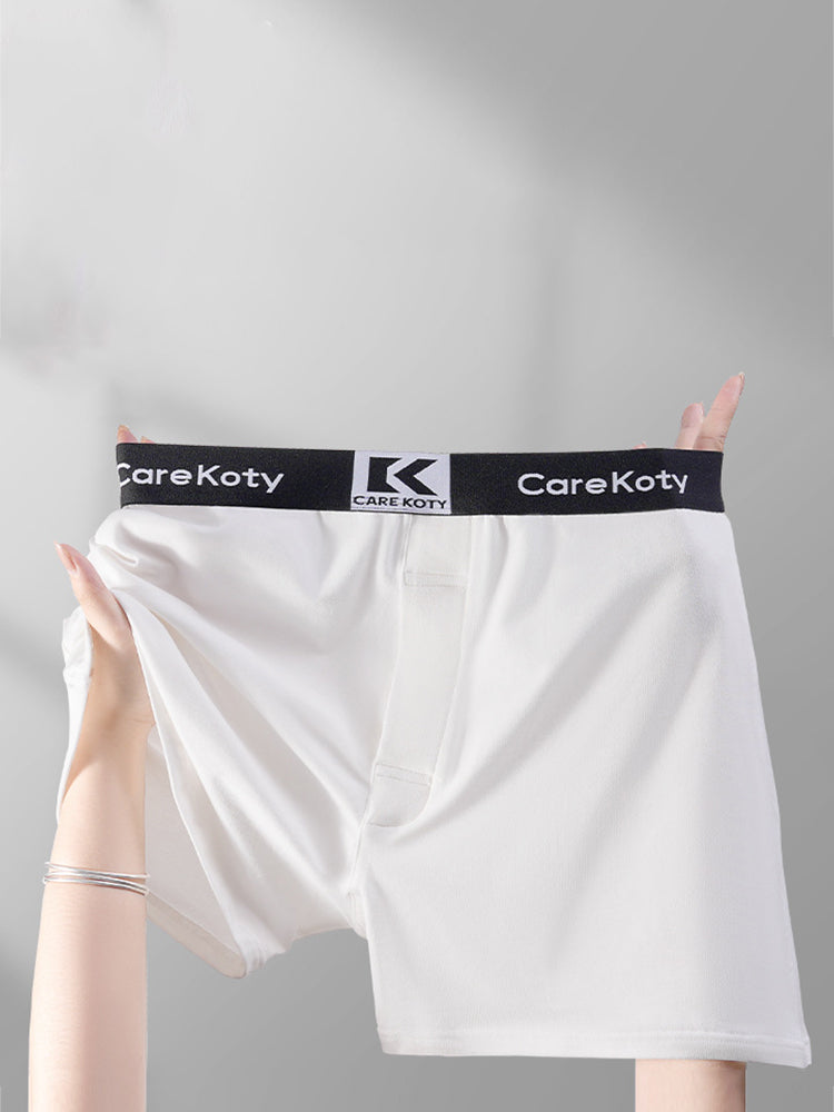 2 Pack Men's Loose-Fit Cotton Comfort Seamless Boxer Shorts | dmunderwear detail image 16
