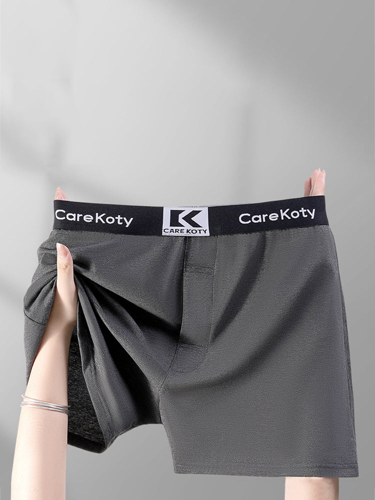 2 Pack Men's Loose-Fit Cotton Comfort Seamless Boxer Shorts | dmunderwear detail image 18