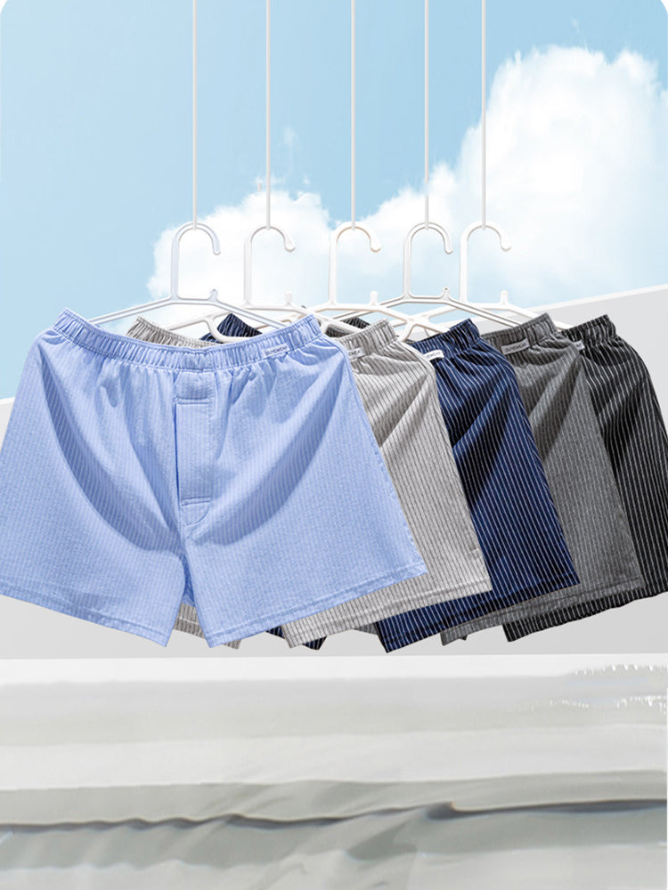 2 Pack Men's Loose Fit Ultra-Soft Cotton Comfy Loungewear Shorts | dmunderwear detail image 7