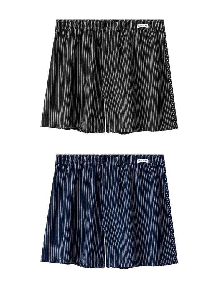 2 Pack Men's Loose Fit Ultra-Soft Cotton Comfy Loungewear Shorts | dmunderwear detail image 8