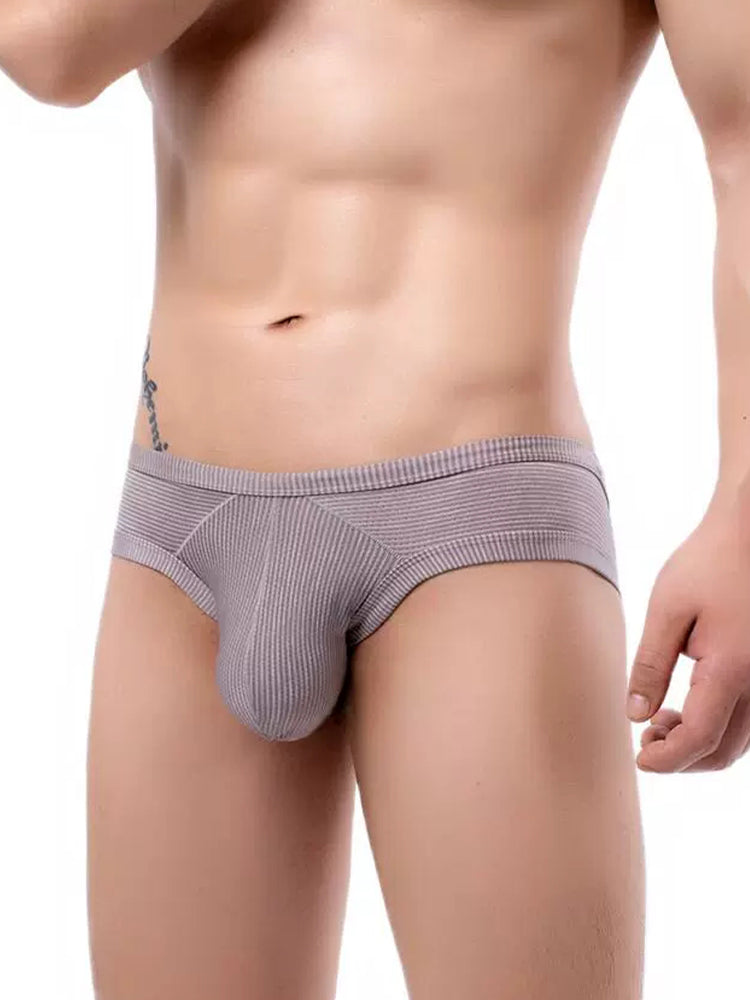 2 Pack Men's Low Rise Back Hollow 3D U-convex Large Pouch T-Back Briefs | dmunderwear detail image 10