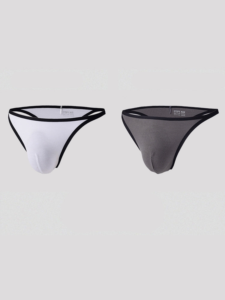 2 Pack Men's Low-Rise Eco-Friendly Lightweight Thong | dmunderwear detail image 10
