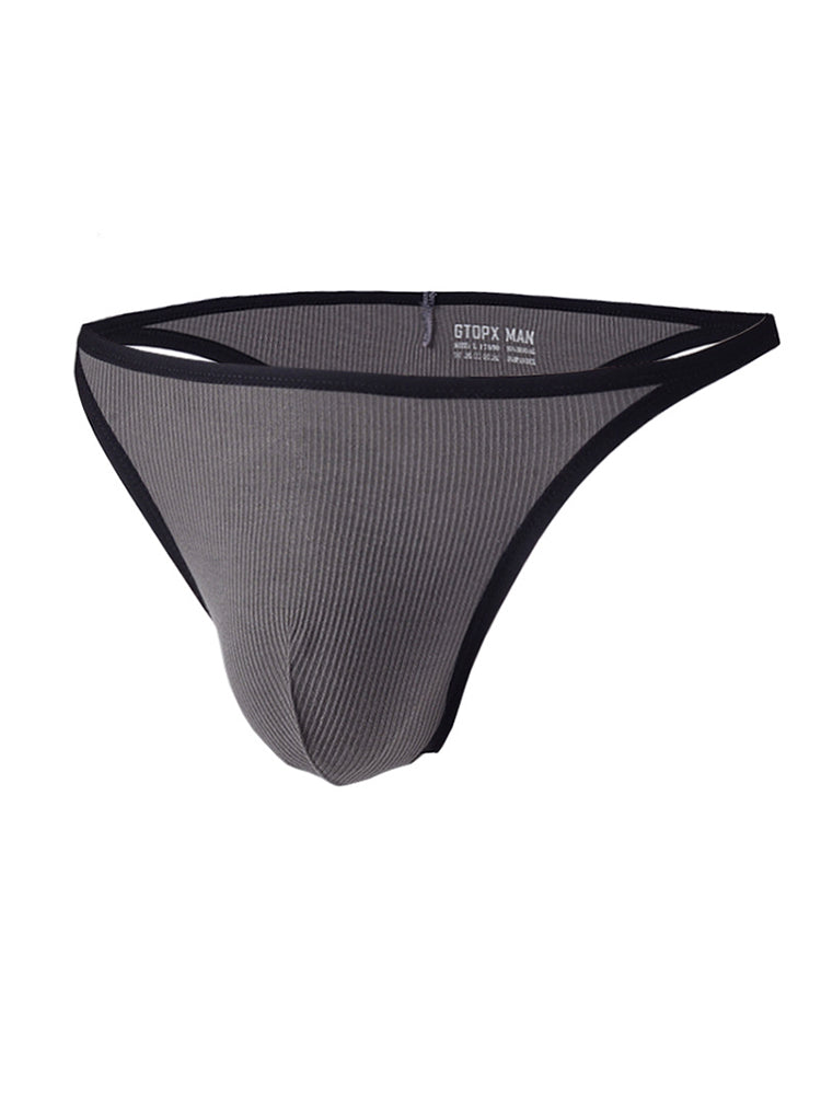 2 Pack Men's Low-Rise Eco-Friendly Lightweight Thong | dmunderwear detail image 12