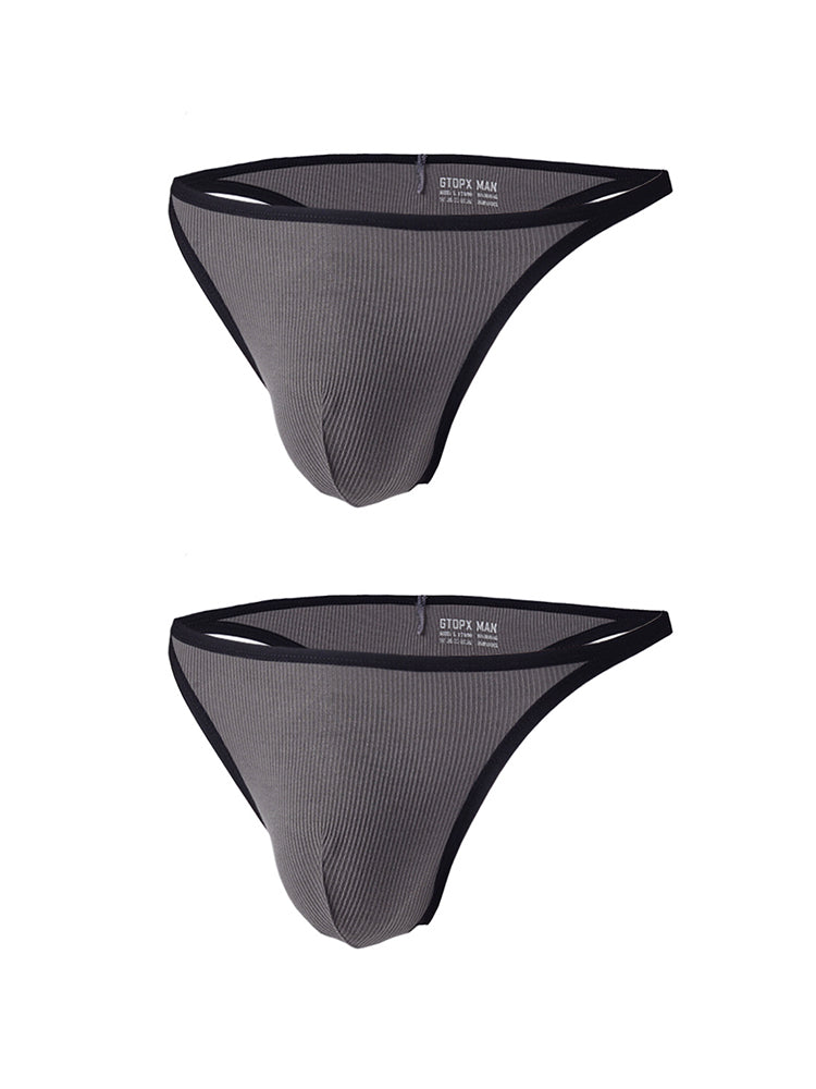 2 Pack Men's Low-Rise Eco-Friendly Lightweight Thong | dmunderwear detail image 13