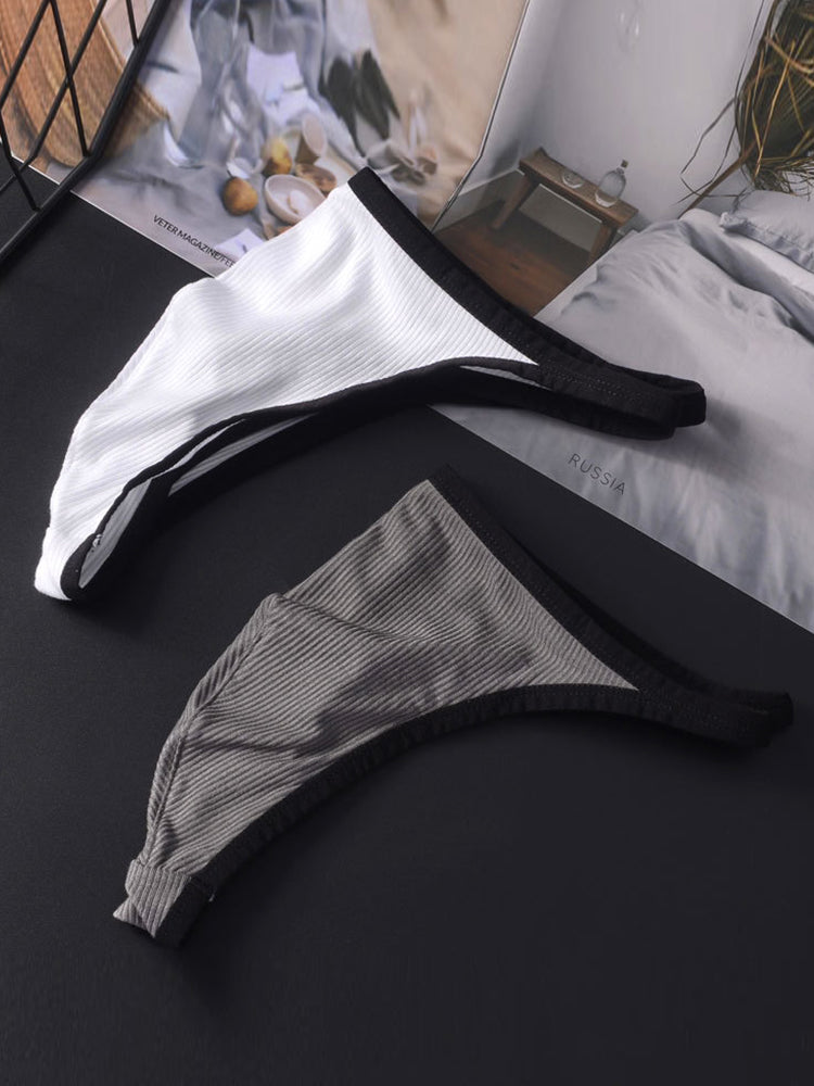 2 Pack Men's Low-Rise Eco-Friendly Lightweight Thong | dmunderwear detail image 4
