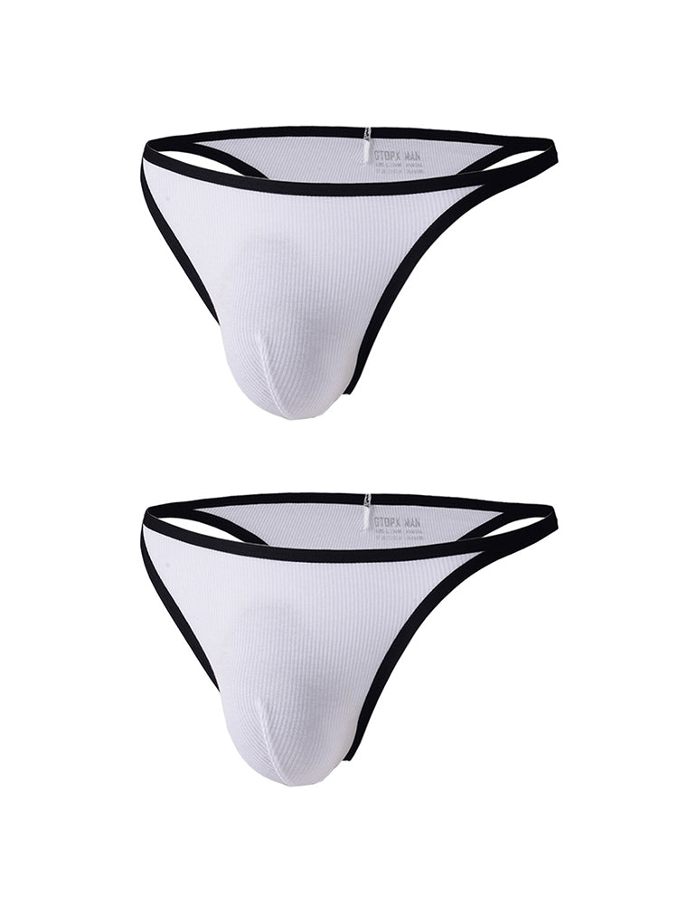 2 Pack Men's Low-Rise Eco-Friendly Lightweight Thong | dmunderwear detail image 8