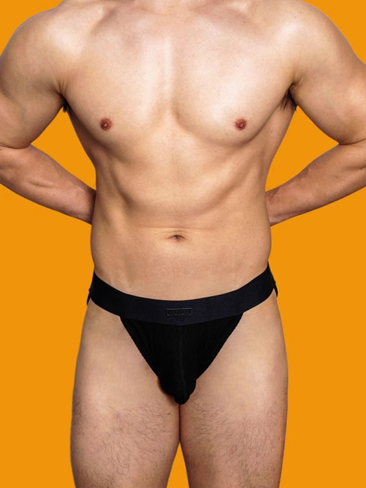 2 Pack Men's Low-rise High-cut Solid Briefs | dmunderwear detail image 13