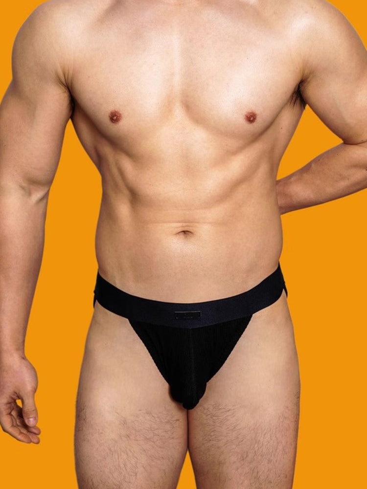 2 Pack Men's Low-rise High-cut Solid Briefs | dmunderwear detail image 15