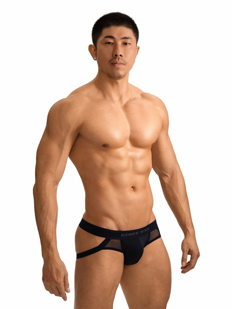 2 Pack Men's Low-Rise Ice Silk Breathable Mesh Jockstrap | dmunderwear