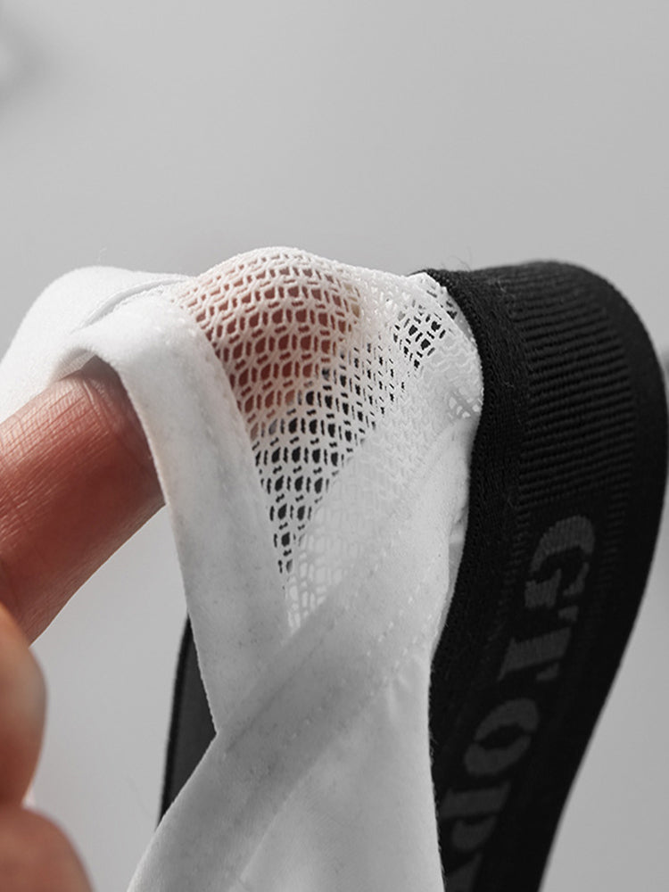 2 Pack Men's Low-Rise Ice Silk Breathable Mesh Jockstrap | dmunderwear detail image 13