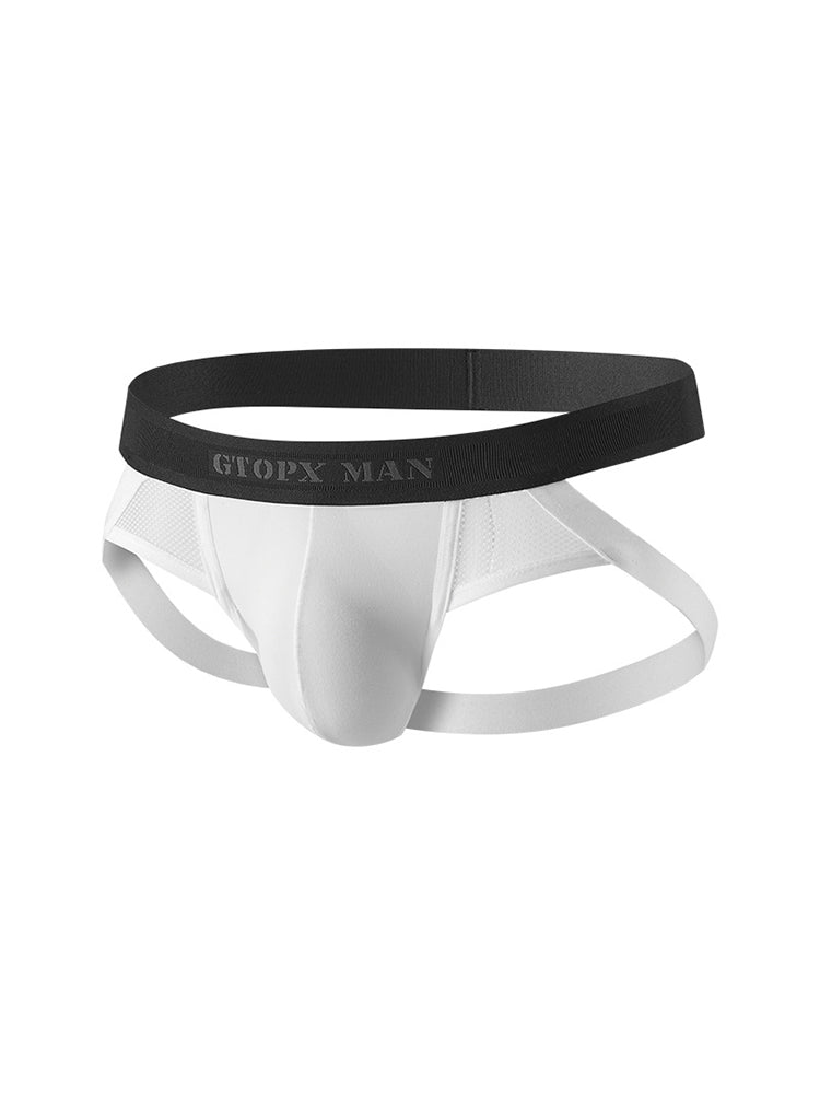 2 Pack Men's Low-Rise Ice Silk Breathable Mesh Jockstrap | dmunderwear detail image 18