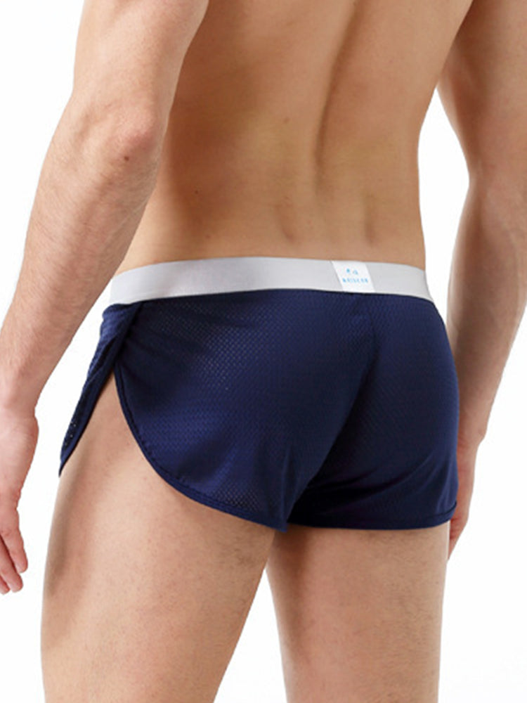 2 Pack Men's Low-Rise Mesh Breathable Home Comfort Antibacterial Trunks | dmunderwear detail image 20