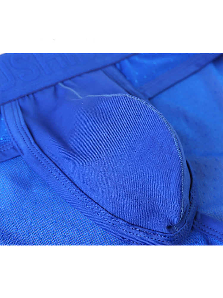 2 Pack Men's Low Rise Mesh Large Pouch U-convex Breathable Comfortable Briefs | dmunderwear detail image 13