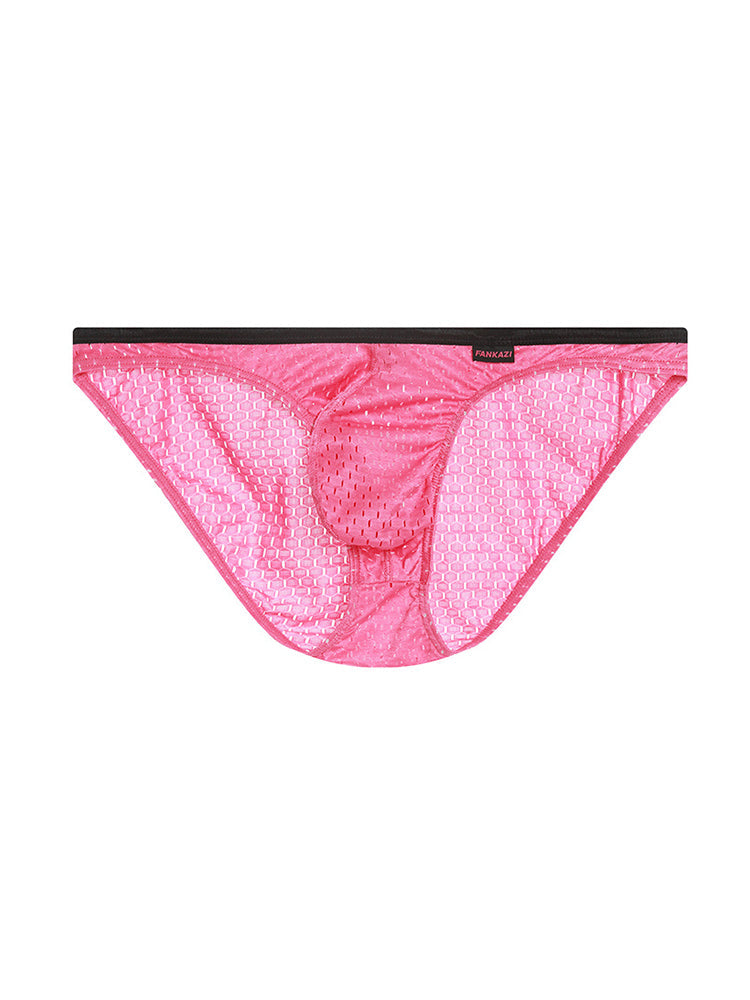 Men's Low-rise Mesh U-shaped Convex Pocket Sports Briefs | dmunderwear