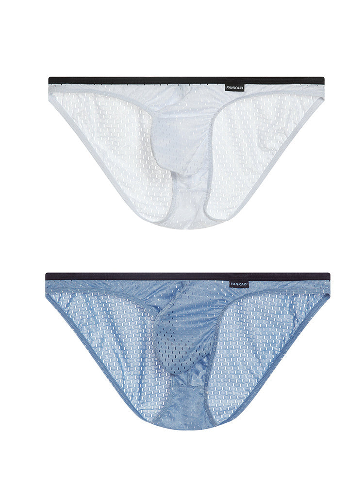 Men's Low-rise Mesh U-shaped Convex Pocket Sports Briefs | dmunderwear detail image 20