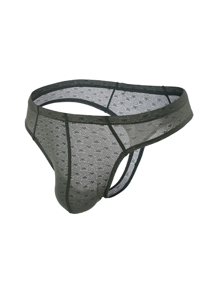 2 Pack Men's Low-Rise Solid Color Moisture-Wicking Sexy Light Compression Thongs | dmunderwear