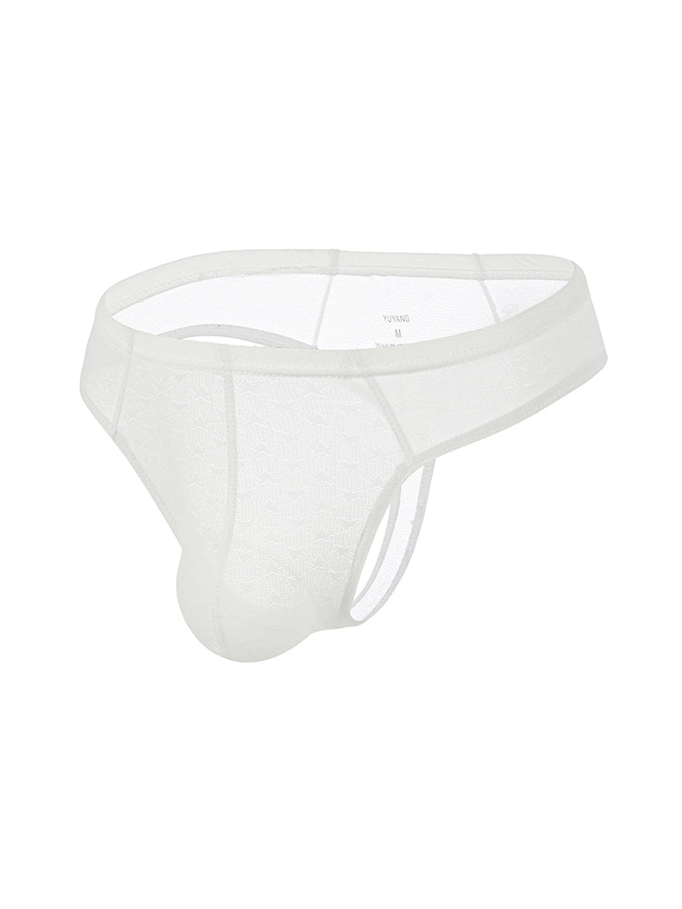 2 Pack Men's Low-Rise Solid Color Moisture-Wicking Sexy Light Compression Thongs | dmunderwear detail image 7