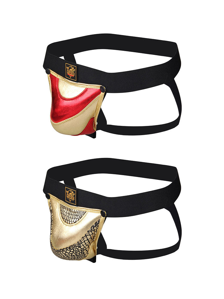 2 Pack Men's Low-Rise Sexy Contoured Pouch Lightweight Jockstrap | dmunderwear detail image 16