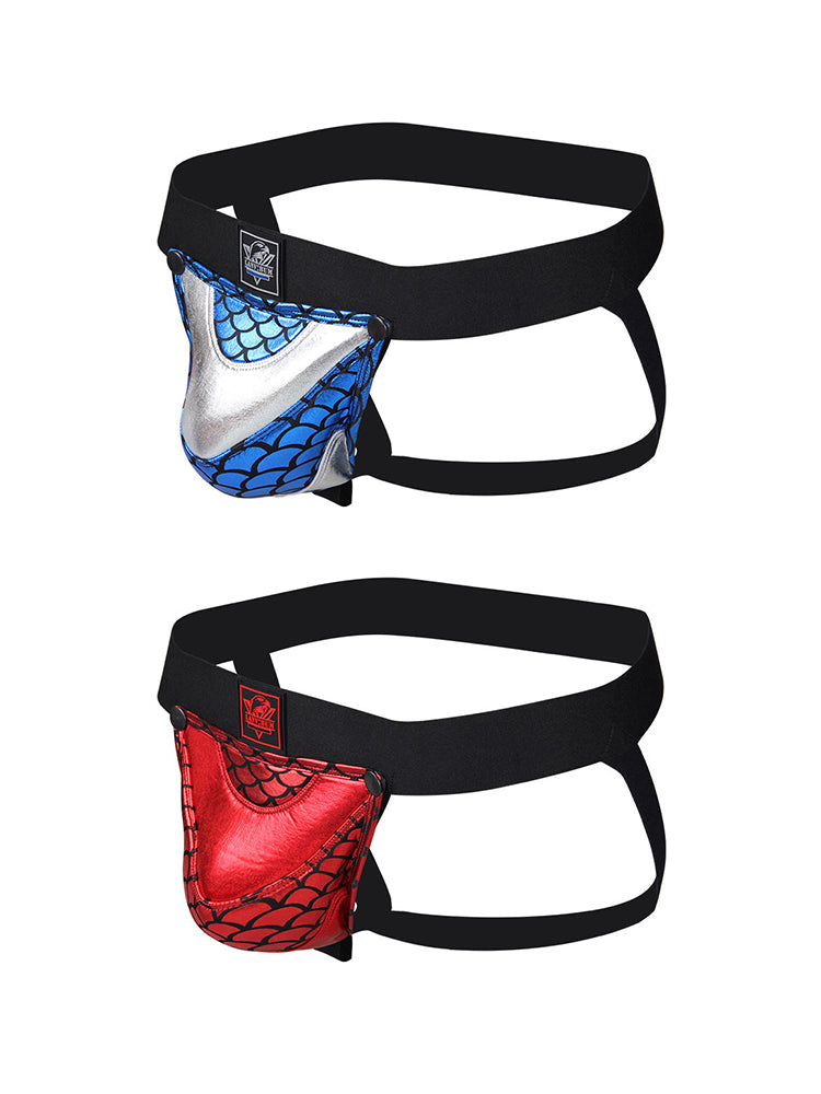 2 Pack Men's Low-Rise Sexy Contoured Pouch Lightweight Jockstrap | dmunderwear detail image 6