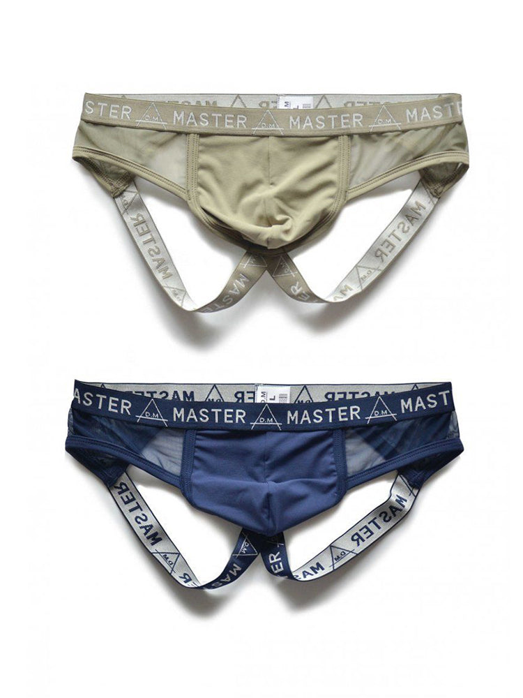 2 Pack Men's Low-Rise Sexy Double Strap Jockstrap | dmunderwear detail image 12