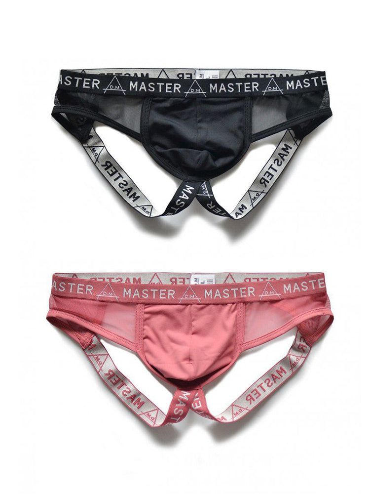 2 Pack Men's Low-Rise Sexy Double Strap Jockstrap | dmunderwear detail image 17