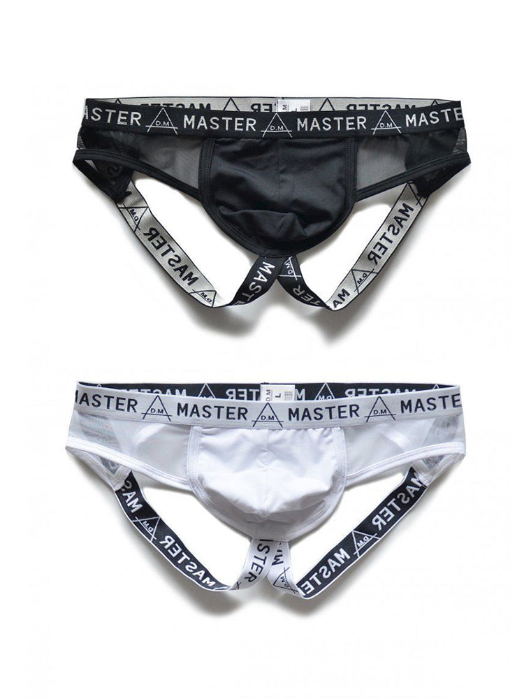 2 Pack Men's Low-Rise Sexy Double Strap Jockstrap | dmunderwear detail image 2