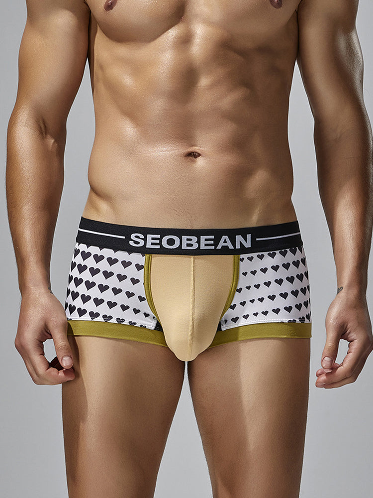 2 Pack Men's Low Rise Sexy Heart U-Shaped Pouch Boxer Briefs | dmunderwear detail image 18