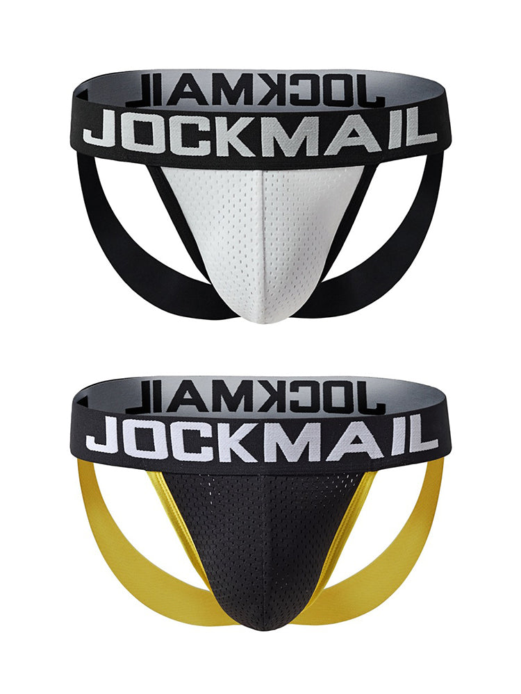 2 Pack Men's Low-Rise Sexy Ice Silk Seamless Comfort Anti-Odor Jockstrap | dmunderwear detail image 16