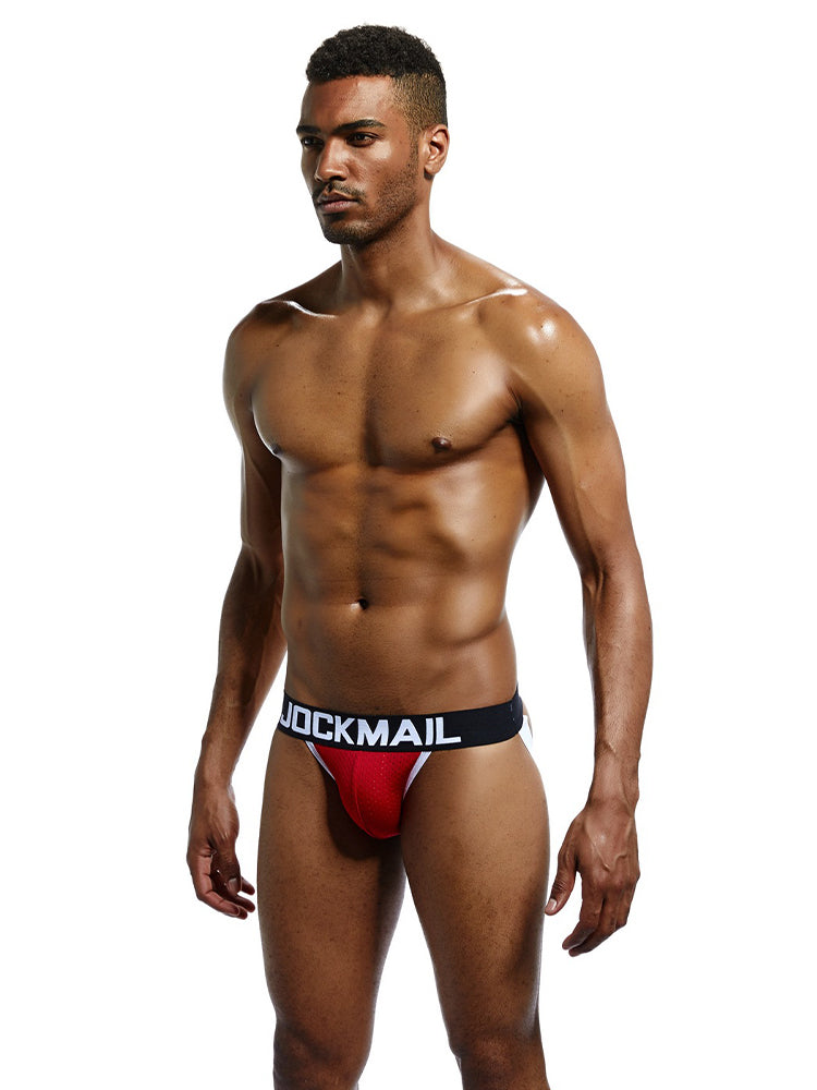 2 Pack Men's Low-Rise Sexy Ice Silk Seamless Comfort Anti-Odor Jockstrap | dmunderwear detail image 3