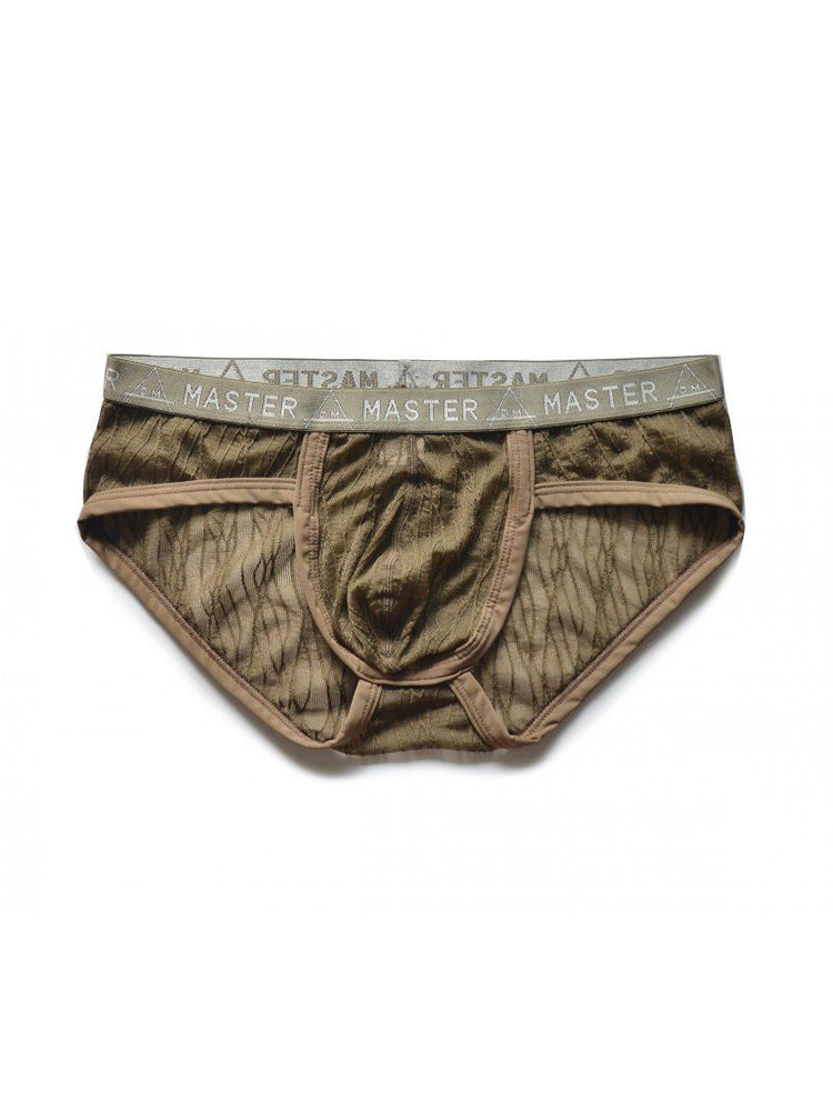 2 Pack Men's Low-Rise Sexy Lace U-Pouch Briefs | dmunderwear