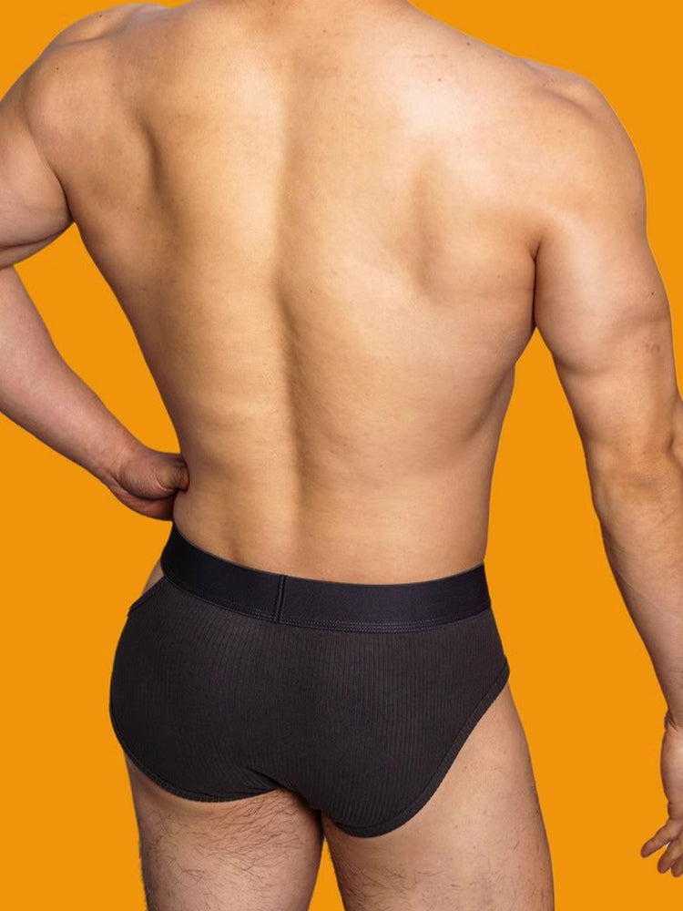 2 Pack Men's Low-Rise Sexy Side-Opening Briefs | dmunderwear detail image 11