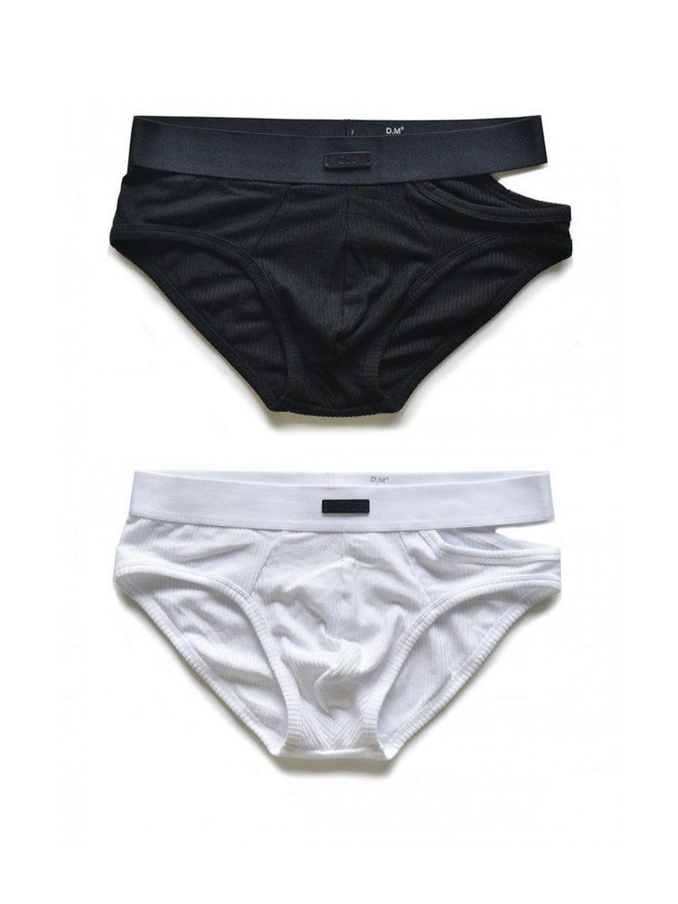 2 Pack Men's Low-Rise Sexy Side-Opening Briefs | dmunderwear detail image 12