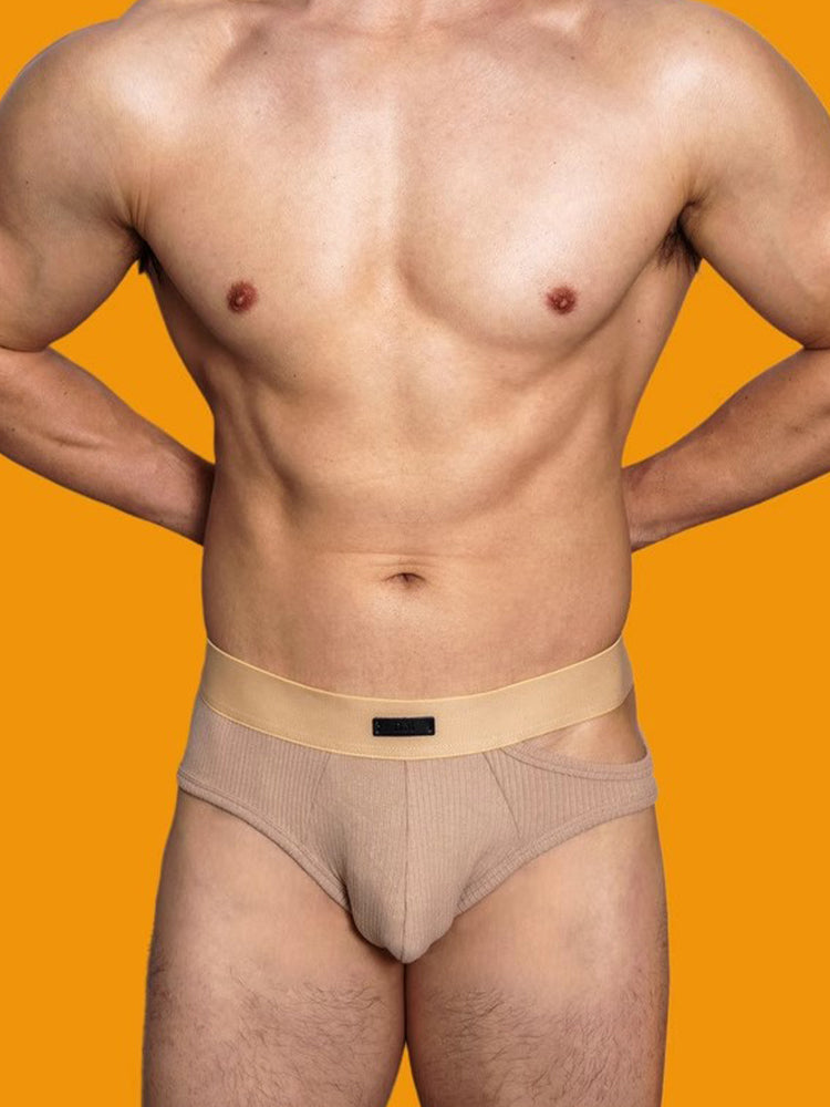 2 Pack Men's Low-Rise Sexy Side-Opening Briefs | dmunderwear detail image 13