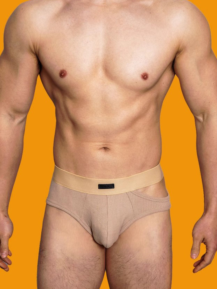 2 Pack Men's Low-Rise Sexy Side-Opening Briefs | dmunderwear detail image 15