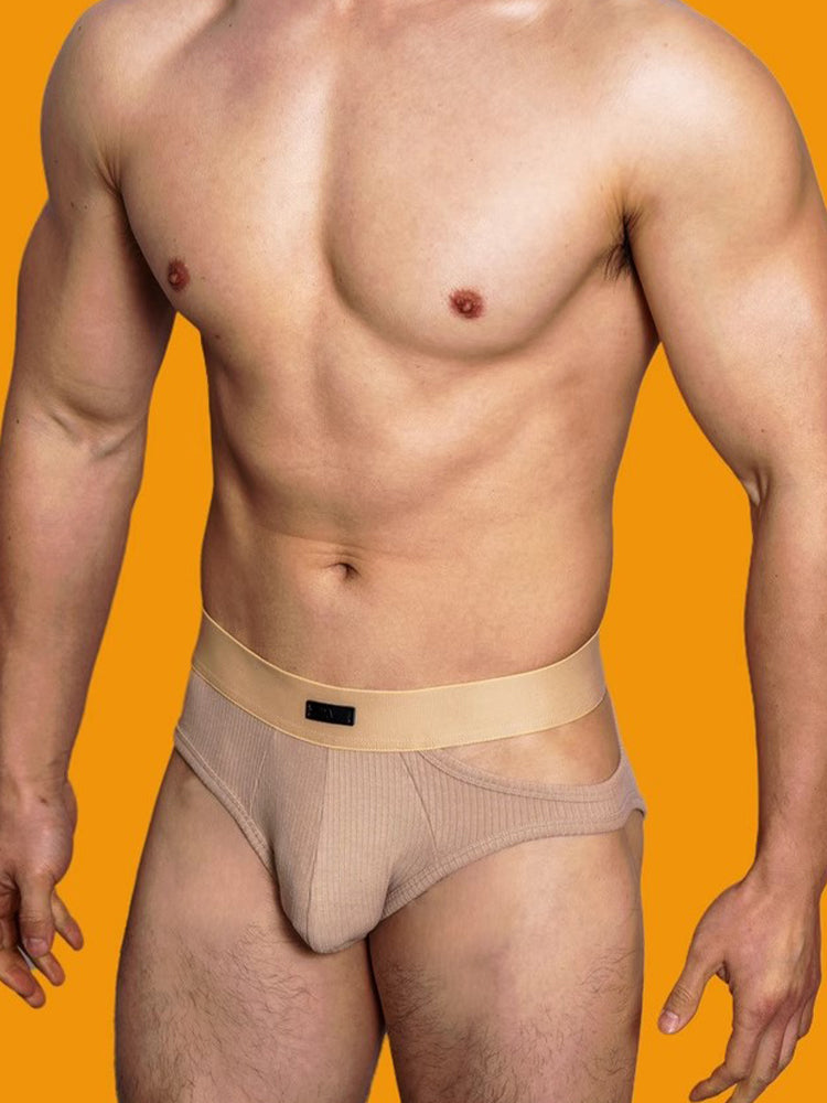 2 Pack Men's Low-Rise Sexy Side-Opening Briefs | dmunderwear detail image 16